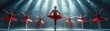© Apirak - Capture the dynamic movement of ballerinas in a VR world with a low-angle view under a digital spotlight