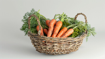 Canvas Print - carrots in basket