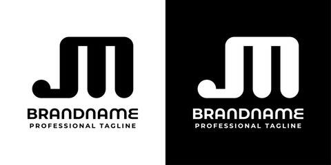Poster - Letters JM Monogram Logo, Great for Multisector Company Branding