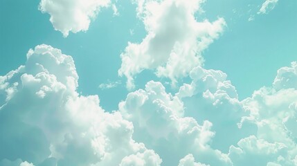 Wall Mural - clouds of white in the sky