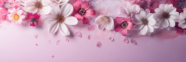 Wall Mural - Floral Arrangement with Pink and White Flowers