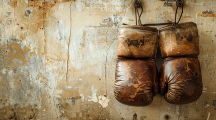 Wall Mural - vintage boxing gloves