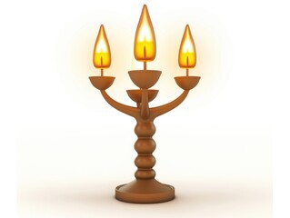 Wall Mural - Wooden Candle Holder with Lit Candles