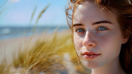Beautiful girl on beach