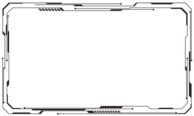 hud frames black user interface elements design modern technology futuristic control panel screen di