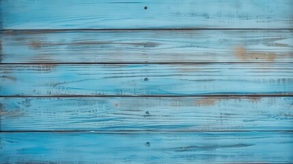 Canvas Print - Blue Wooden Planks Background