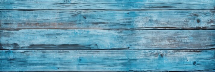 Wall Mural - Weathered Blue Wood Planks