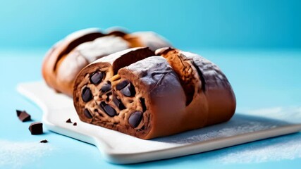 Sticker -  Deliciously indulgent chocolate bread ready to be savored