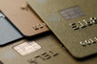 © New Africa - Different plastic credit cards as background, macro view