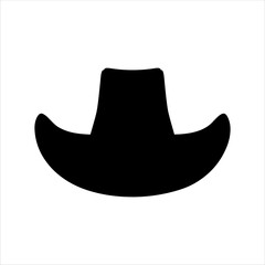 Wall Mural - Cowboy hat silhouette isolated on white background. Cowboy hat icon vector illustration design.