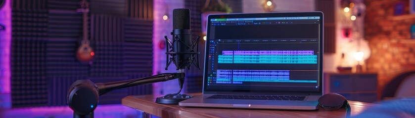 Professional podcast setup