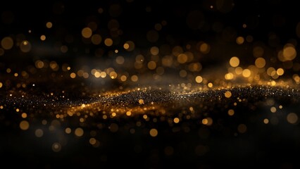 Wall Mural - sparkling gold yellow particle texture background