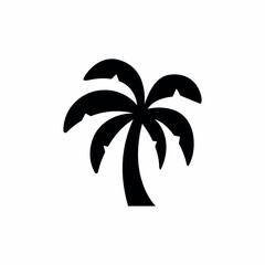 palm tropical tree summer beach icon