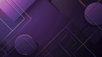 Wall Mural - abstract geometric design with purple and white lines - a dark background with overlapping geometric