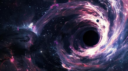 Wall Mural - Space abstract background, supermassive black hole
