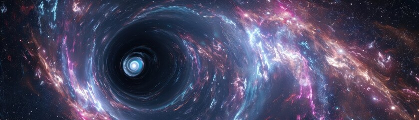 Wall Mural - Space abstract background, supermassive black hole