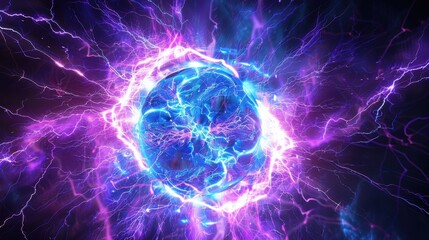 Wall Mural - Spherical electrical phenomena,