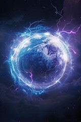 Wall Mural - Spherical electrical phenomena,
