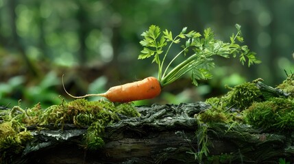 Canvas Print - Carrot stick orange crunchy. Generative AI