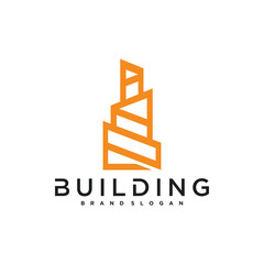 Wall Mural - Creative concept building logo design. Premium Vector