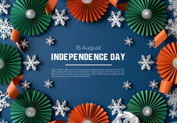 Wall Mural - India independence day poster, banner