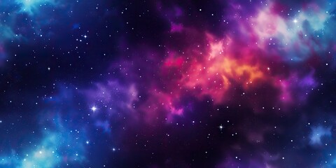Wall Mural - ai generated. ai generative. color bright abstract space cosmic galaxy universe background with many