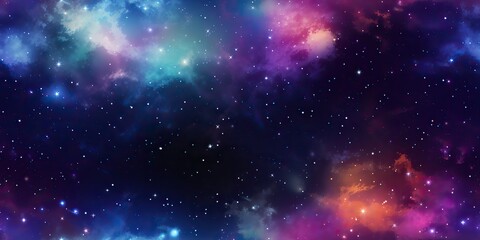 Wall Mural - ai generated. ai generative. color bright abstract space cosmic galaxy universe background with many