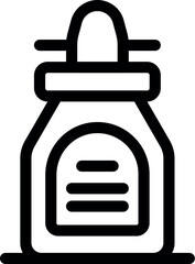 Poster - Simple nasal spray bottle icon representing relief from nasal congestion