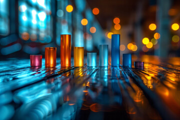 Poster - A sleek, dynamic bar chart showing the weekly performance of the South African rand,