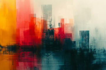 Leinwandbilder - Artistic depiction of AI algorithms transforming raw data into visual insights, using abstract shapes and vibrant colors,