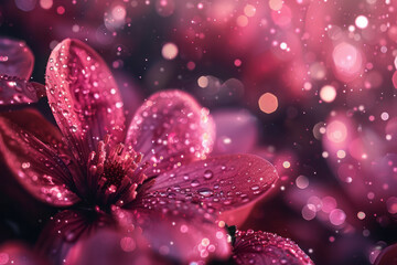 Aufkleber - A smooth transition from deep maroon to blush pink, sprinkled with subtle sparkling particles for a refined touch,
