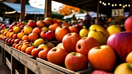 Poster -  Bountiful harvest at the farmers market