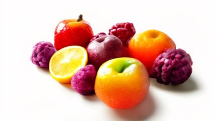 Wall Mural -  Fresh and vibrant fruits ready for a healthy snack