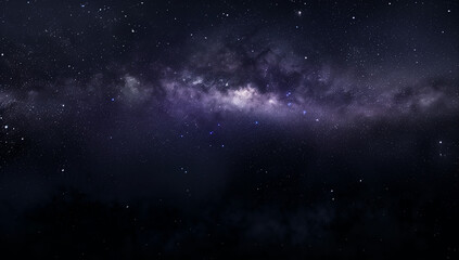 A dark night sky with stars and the milky way galaxy
