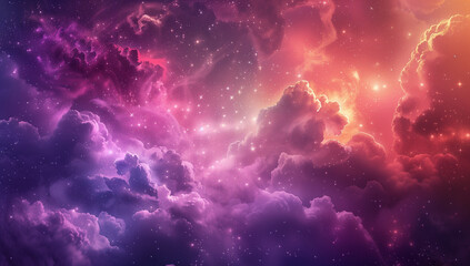 Wall Mural - a vibrant cosmic background with swirling nebulae