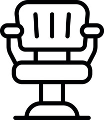 Poster - Simple barber chair icon representing the furniture of a hairdressing salon
