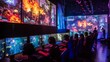 © Prostock-studio - A group of gamers compete in an esports tournament, focused intently on their screens. The action-packed games are displayed on large monitors, creating a vibrant and energetic atmosphere.