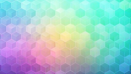 Poster - Abstract hexagon pattern with gradient colors