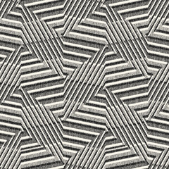 Canvas Print - Monochrome Grain Altered Herringbone Pattern