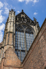 Wall Mural - St. Martin's Cathedral or Dom Church (Domkerk, from 1254), Gothic church dedicated to Saint Martin of Tours. Utrecht, the Netherlands.