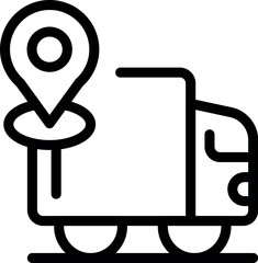 Wall Mural - This scalable icon represents the concept of delivery tracking using gps technology