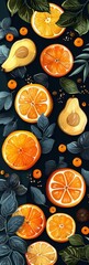 Wall Mural - Abstract Fruit Background