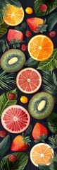 Wall Mural - Elegant Abstract Fruit Background