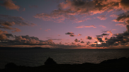 Sunset in Basque Country Biscay gulf