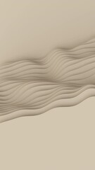 Wall Mural - champagne paper cut dark abstract animation background loop. 3d paper craft seamless waves. vertical
