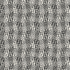Poster - Monochrome Grain Variegated Checked Pattern