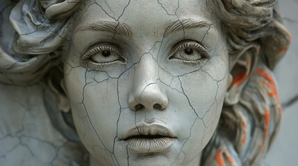 Woman face. Statue. 