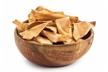 Wall Mural - Cassava Chips from Indonesia on white background