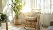 © TheWaterMeloonProjec - Bright living room with chair plant and table