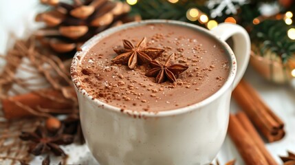 Sticker - Tasty specialty beverage spiced hot chocolate
